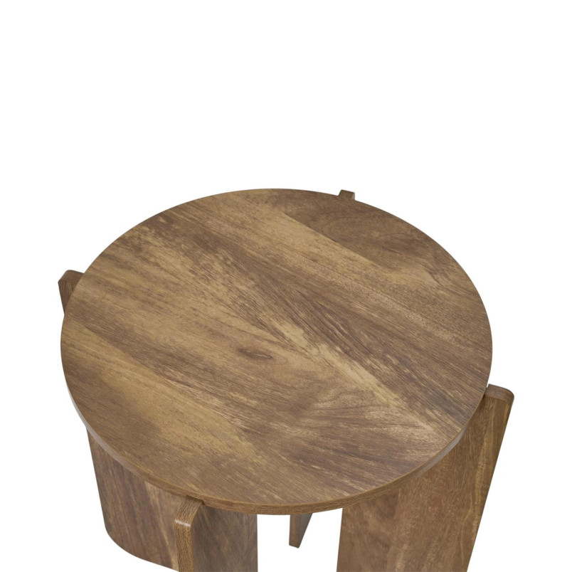 Stolik kawowy Hermiona 45 cm okrągły brązowy | Decolab24.pl