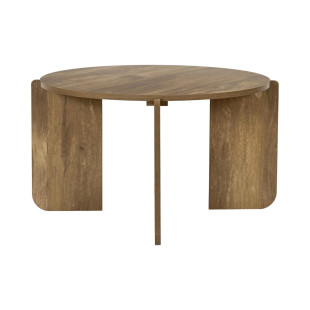 Stolik kawowy Hermiona 70 cm okrągły brązowy | Decolab24.pl