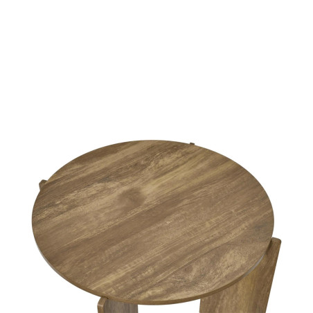 Stolik kawowy Hermiona 70 cm okrągły brązowy | Decolab24.pl