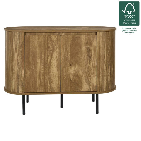 Komoda Hermiona 110 cm lamele na nóżkach | Decolab24.pl