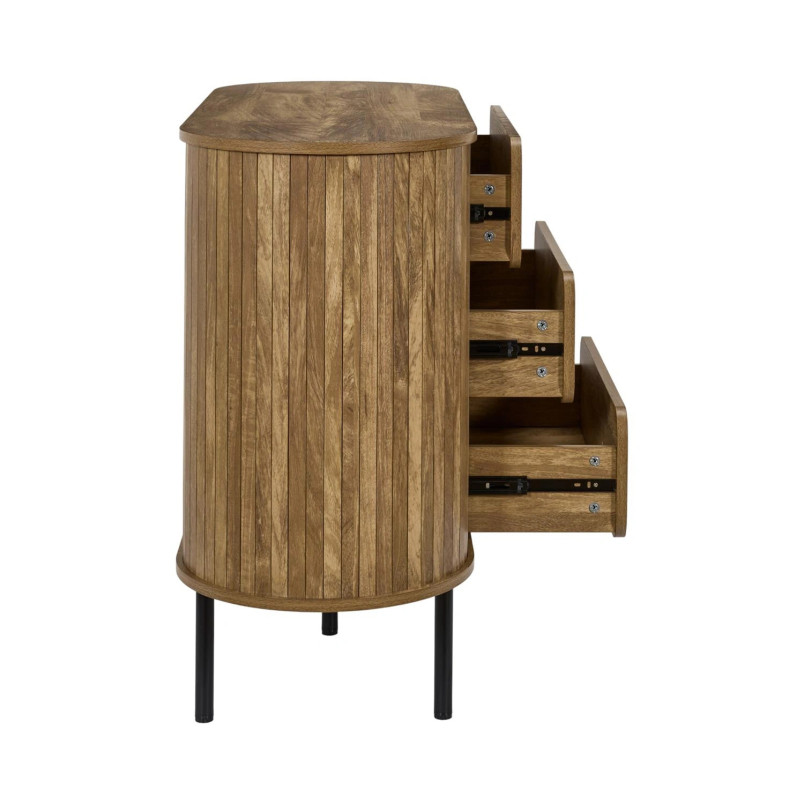 Komoda z szufladami Hermiona 100 cm lamele | Decolab24.pl