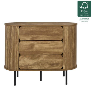Komoda z szufladami Hermiona 100 cm lamele | Decolab24.pl