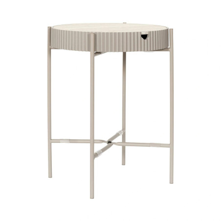 Szafka nocna Terra kaszmir blat trawertyn 39 cm | Decolab24