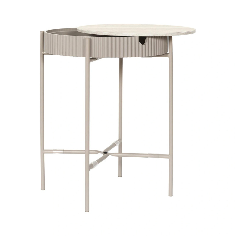Szafka nocna Terra kaszmir blat trawertyn 39 cm | Decolab24