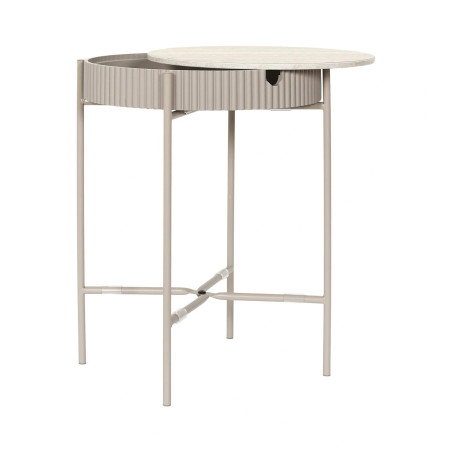 Szafka nocna Terra kaszmir blat trawertyn 39 cm | Decolab24