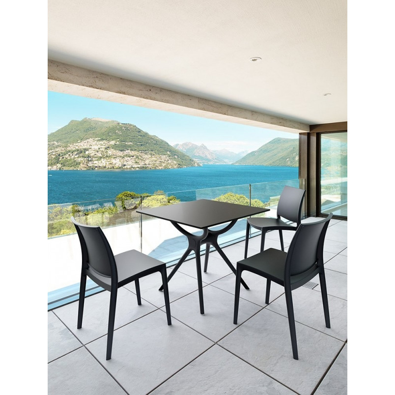 Stół kwadratowy Air 80x80cm czarny Siesta - Elegancki design