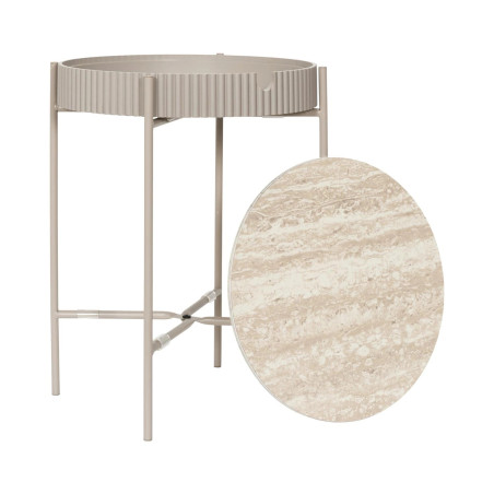 Szafka nocna Terra kaszmir blat trawertyn 39 cm | Decolab24