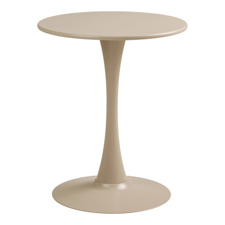 Stół okrągły na jednej nodze Meira 60 cm taupe | Decolab24.pl