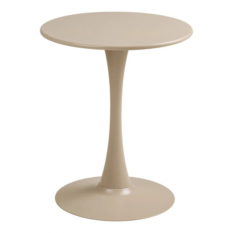 Stół okrągły na jednej nodze Meira 60 cm taupe | Decolab24.pl