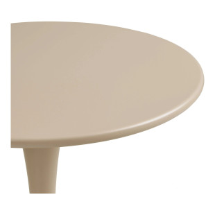 Stół okrągły na jednej nodze Meira 60 cm taupe | Decolab24.pl