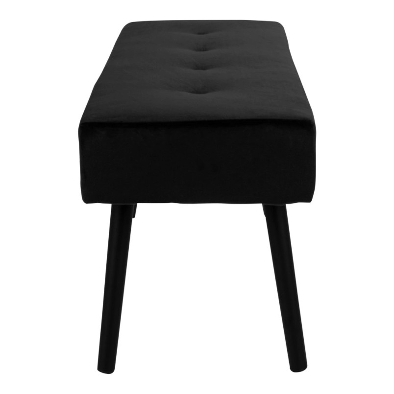 Ławka welurowa Skiby 100 cm czarna pikowana | Decolab24.pl