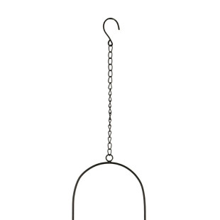 Doniczka wisząca z łańcuszkiem Celle czarna 38 cm | Decolab24
