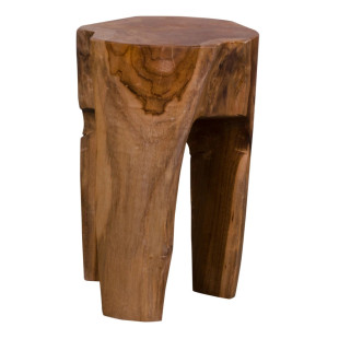 Stołek z drewna tekowego Rose 26 cm pień teak | Decolab24.pl