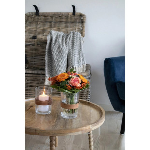 Stolik z drewna mango Jammu 60 cm toczone nogi | Decolab24