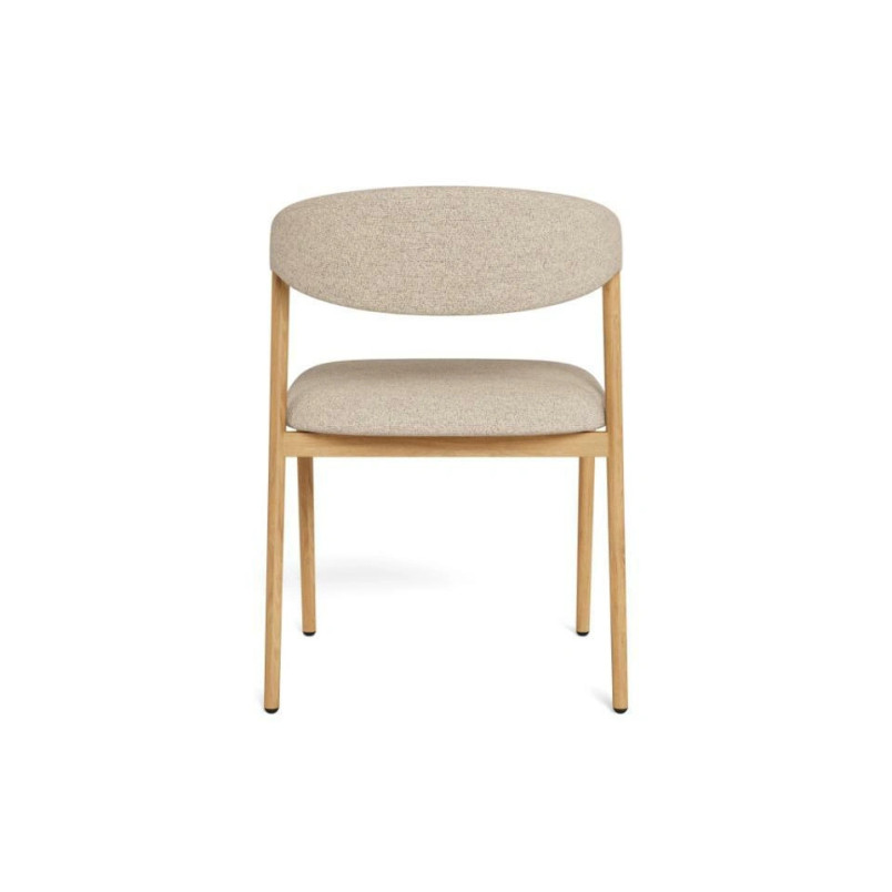 Krzesło beżowe bouclé Larry dąb Actona | Decolab24.pl