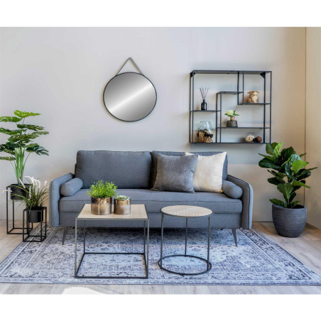 Zestaw 2 kwietników metalowych stojących  Marla czarny House Nordic