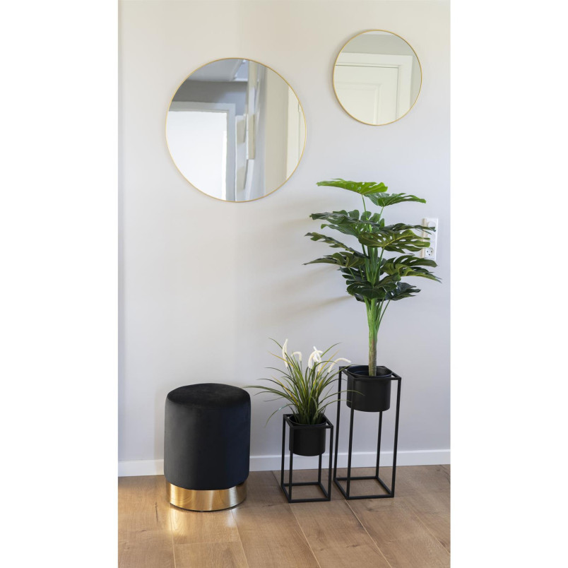 Zestaw 2 kwietników metalowych stojących  Marla czarny House Nordic