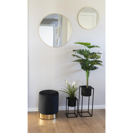 Zestaw 2 kwietników metalowych stojących  Marla czarny House Nordic