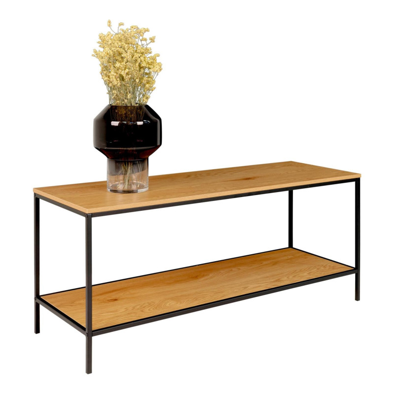 Szafka RTV z półką Vita 100x36cm dąb / czarny House Nordic