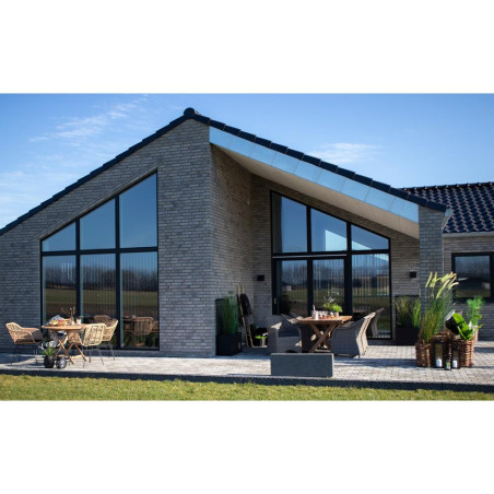 Stół okrągły z drewna tekowego - składany Toledo 100cm House Nordic