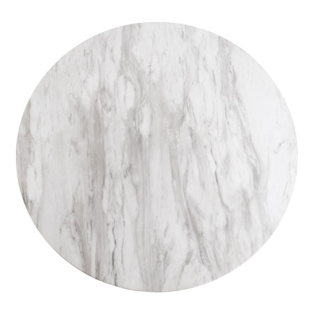 Stół okrągły na jednej nodze Bolzano 70cm imitacja marmuru / złoty House Nordic