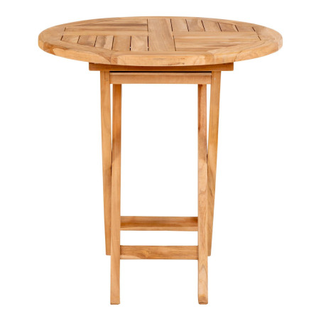 Stół okrągły z drewna tekowego - składany Toledo 70cm House Nordic
