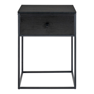 Szafka nocna z szufladą Vita 55x40x40x czarna House Nordic