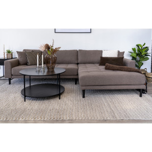 Stolik kawowy okrągły z półką Vita 80cm czarny House Nordic