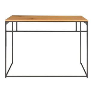 Biurko minimalistyczne Vita 100x45cm dąb / czarny House Nordic