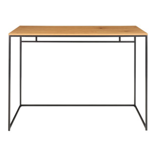 Biurko minimalistyczne Vita 100x45cm dąb / czarny House Nordic