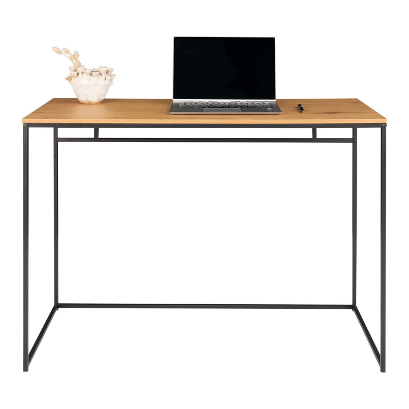 Biurko minimalistyczne Vita 100x45cm dąb / czarny House Nordic