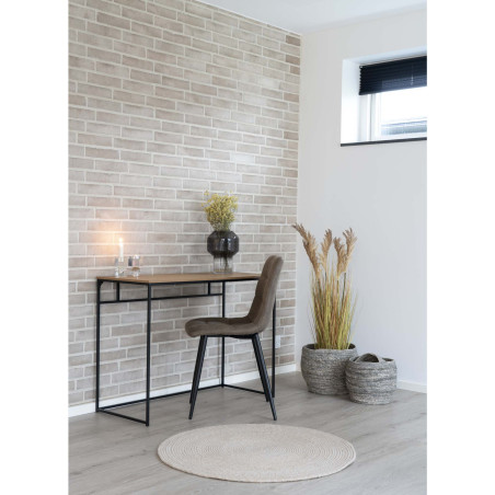 Biurko minimalistyczne Vita 100x45cm dąb / czarny House Nordic