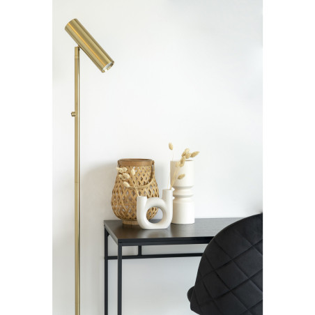 Biurko minimalistyczne Vita 100x45cm dąb / czarny House Nordic