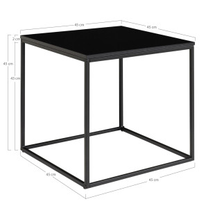 Stolik pomocniczy kwadratowy Vita 45x45cm czarny House Nordic