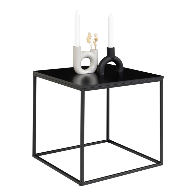 Stolik pomocniczy kwadratowy Vita 45x45cm czarny House Nordic