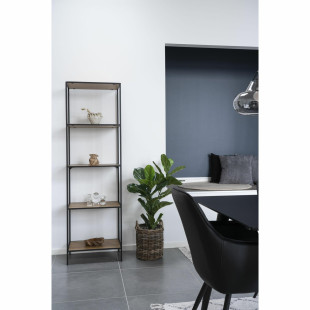 Regał stojący 5 półek Vita 170x51cm dąb / czarny House Nordic