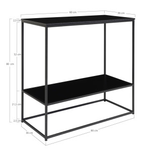 Konsola z półką Vita 80x36cm czarna House Nordic