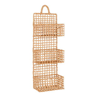 Półka ścienna boho z 3 koszyczkami Sines 70x25cm House Nordic