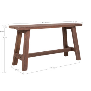 Ławka z drewna tekowego Barcelona 90cm House Nordic