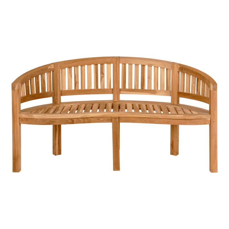 Ławka ogrodowa z drewna tekowego w kształcie nerki Boca 150cm House Nordic