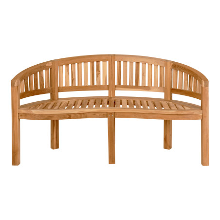 Ławka ogrodowa z drewna tekowego w kształcie nerki Boca 150cm House Nordic