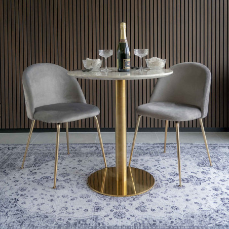 Czarne krzesło welurowe ze złotymi nogami Geneve House Nordic
