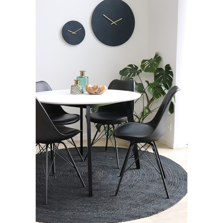 Krzesło z tworzywa z poduszką Oslo czarne House Nordic