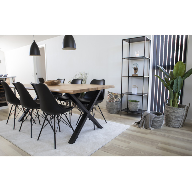 Krzesło z tworzywa z poduszką Oslo czarne House Nordic