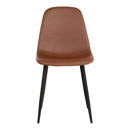 Krzesło z ekoskóry vintage Stockholm brązowy / czarny House Nordic