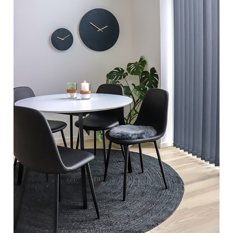 Krzesło z ekoskóry Stockholm czarne House Nordic