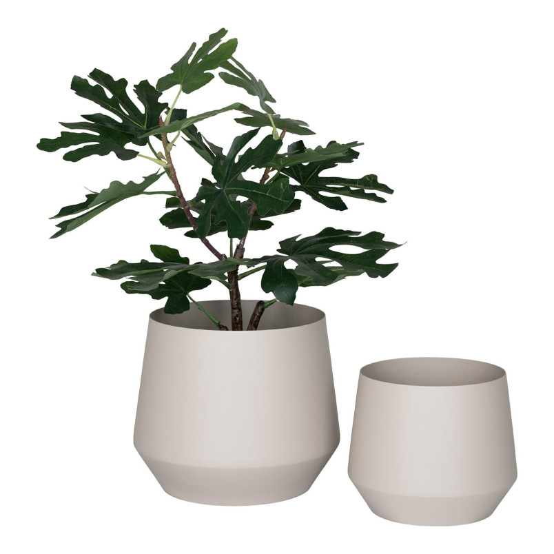 Zestaw 2 osłonek / doniczek metalowych Trofa kaszmirowy House Nordic