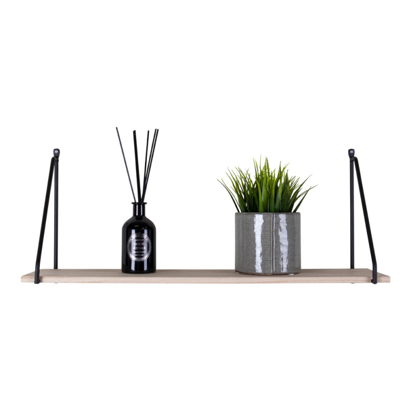 Półka wisząca loft Arnhem 65x17cm odcień drewna / czarny House Nordic