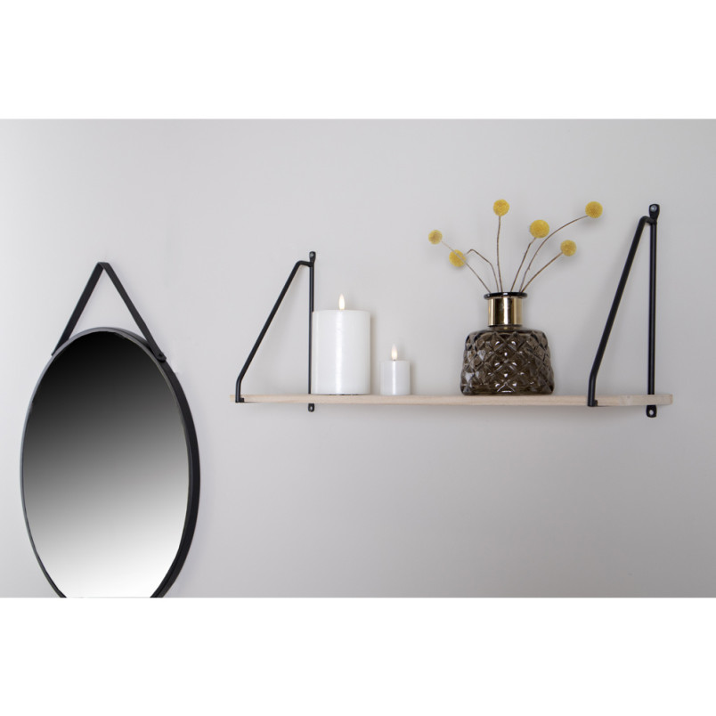 Półka wisząca loft Arnhem 65x17cm odcień drewna / czarny House Nordic