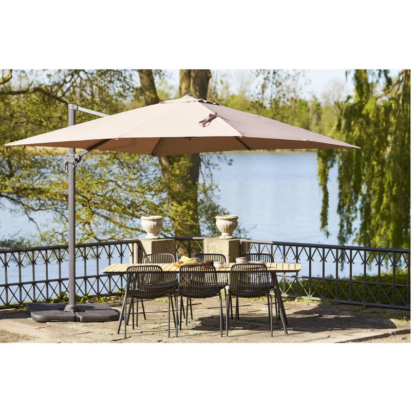 Duży parasol ogrodowy Baza 295x295cm piaskowy House Nordic